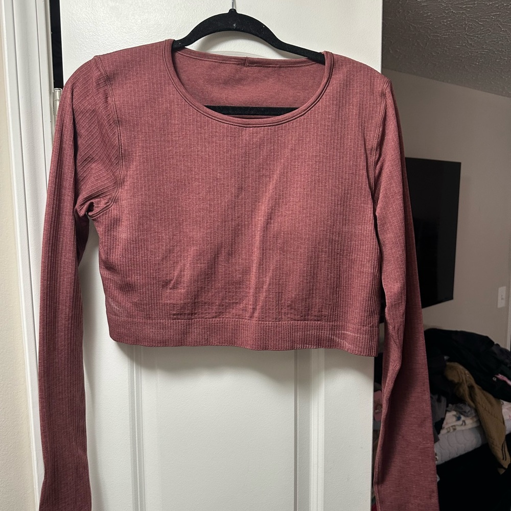 Lululemon Athletica Maroon Ebb to Street Crop
